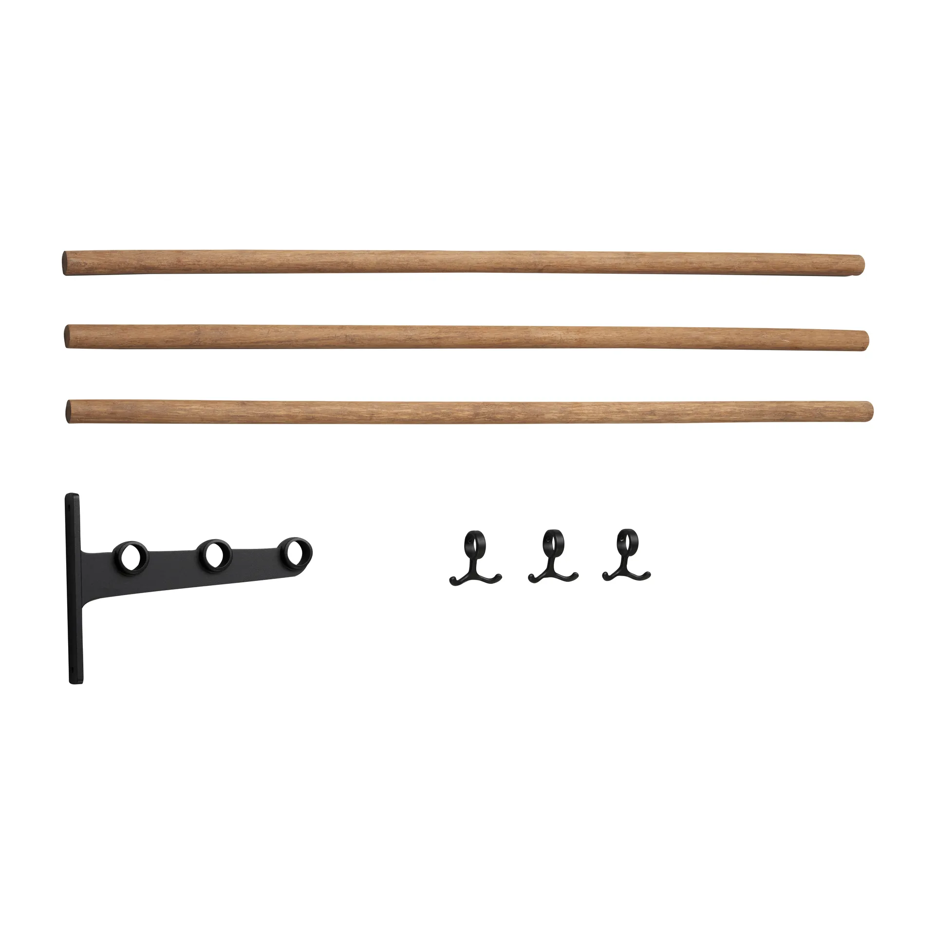 Nostalgi tilbygget hattehylde, skohylde, Bambus-Sort Essem Design