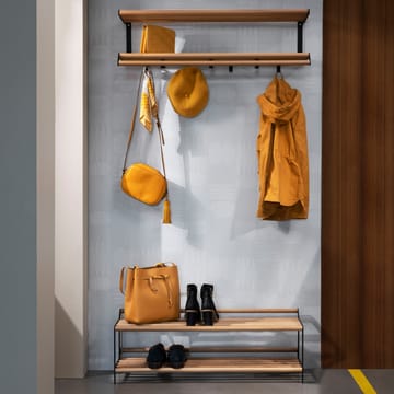 Tamburin skohylde 60 cm - Eg/Sort - Essem Design