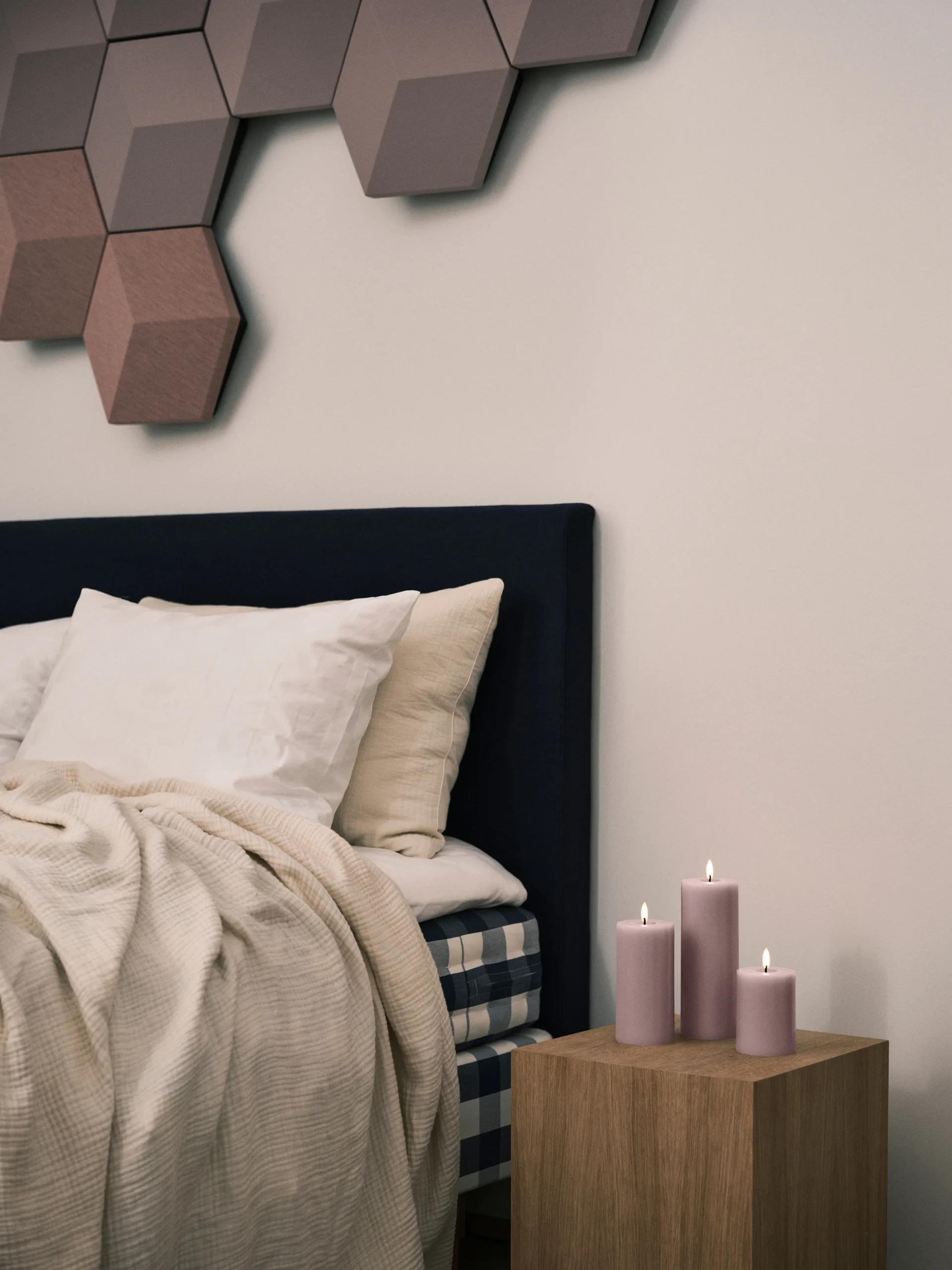 ester & erik bloklys LED, 52 Soft Rose, 15 cm ester & erik