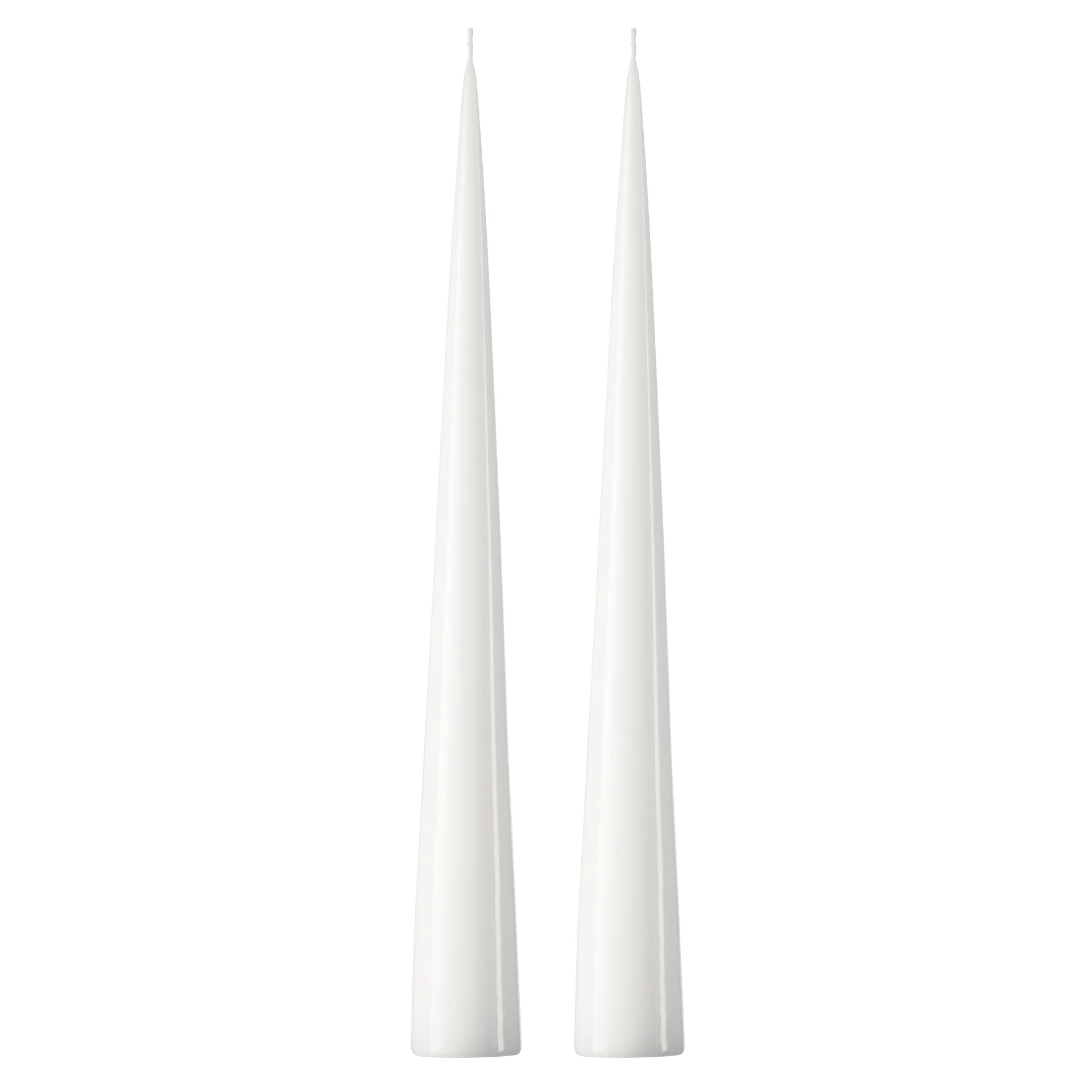 ester & erik kegleformet lys 37 cm 2-pak lakeret, Pure white 31-0 ester & erik