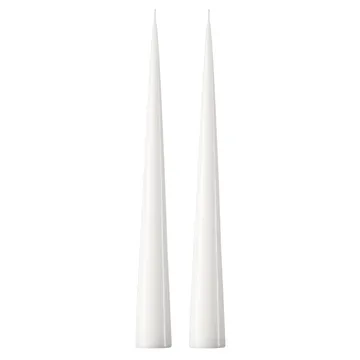 ester & erik kegleformet lys 37 cm 2-pak lakeret - Pure white 31-0 - ester & erik