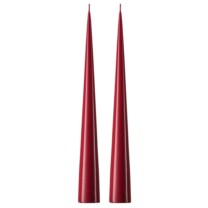 ester & erik kegleformet lys 37 cm 2-pak lakeret - Wine 44-0 - Ester & erik