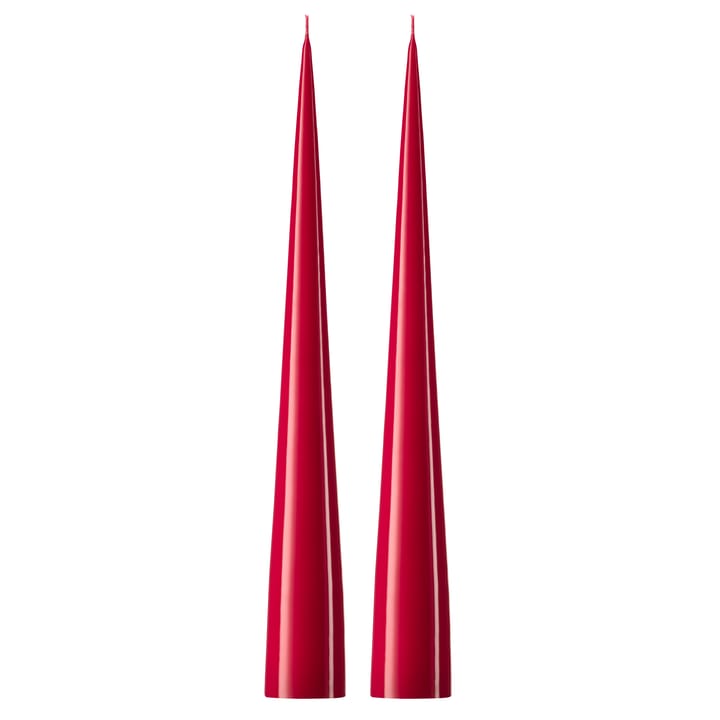 ester & erik kegleformet lys 37 cm 2-pak lakeret - Winter berry 36-0 - Ester & erik