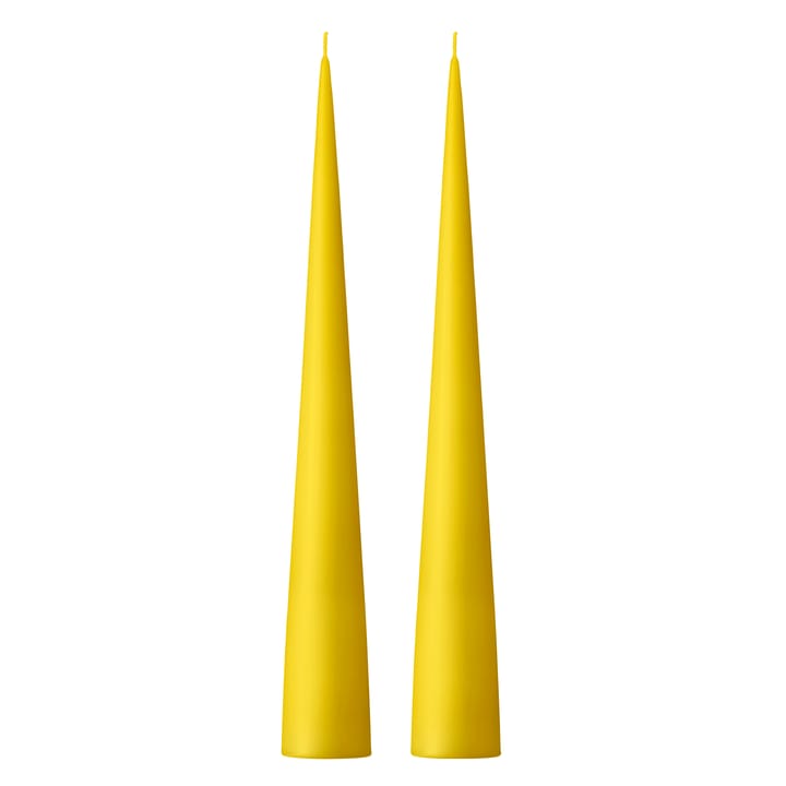 ester & erik kegleformet lys 37 cm 2-pak mat - Lemon drop 15 - Ester & erik