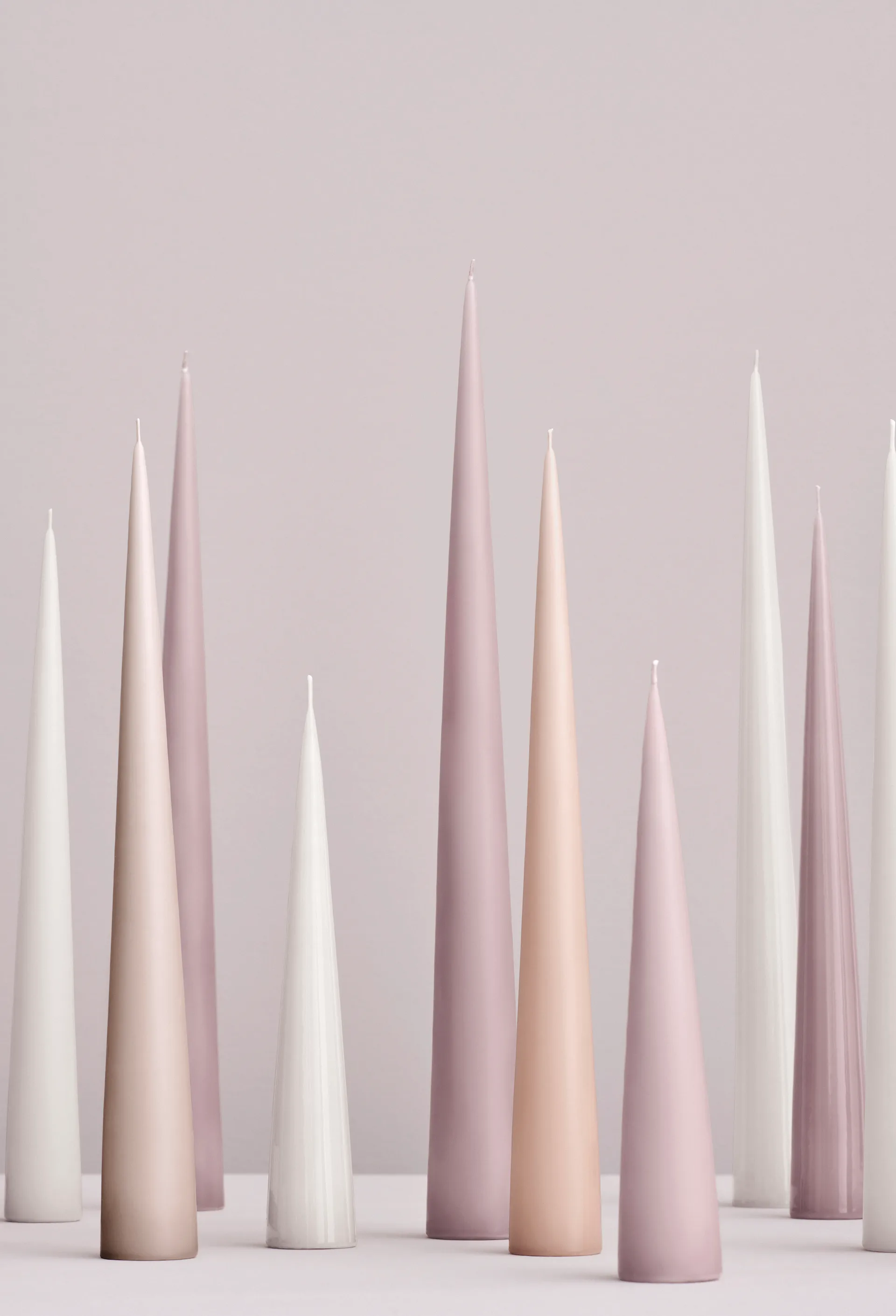 ester & erik kegleformet lys 37 cm 2-pak mat, Melon sorbet 19 ester & erik