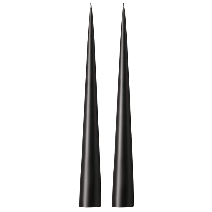 ester & erik kegleformet lys 37 cm 2-pak mat - Raw black 75 - Ester & erik
