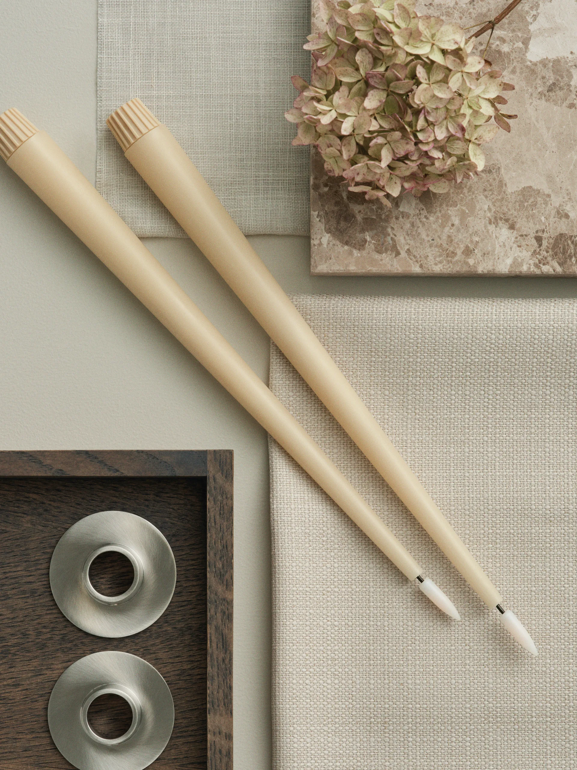 ester & erik kronelys LED 2-pak, 14 Pale ginger , 30 cm ester & erik