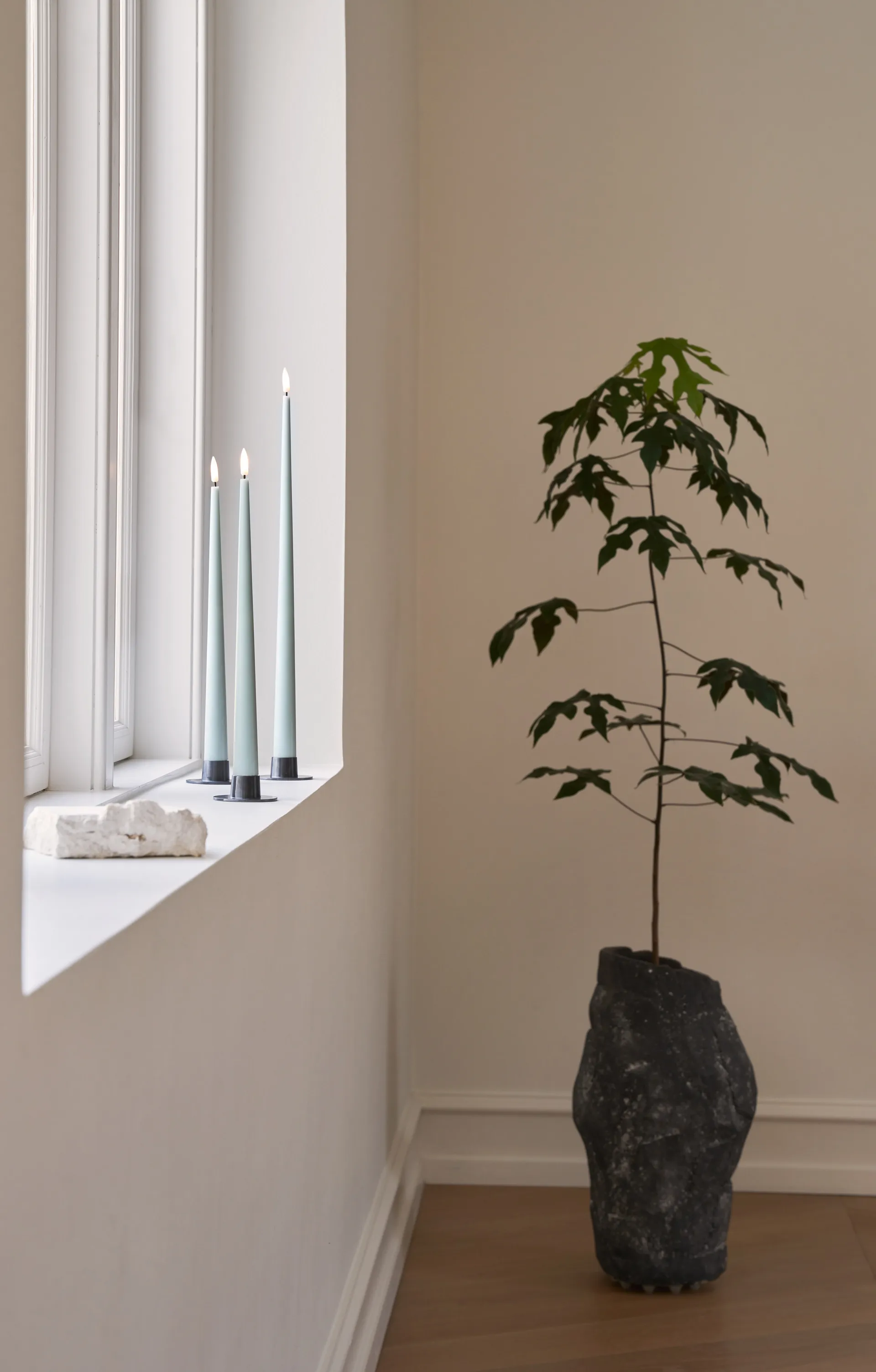 ester & erik kronelys LED 2-pak, 67 Jade stone, 40 cm ester & erik