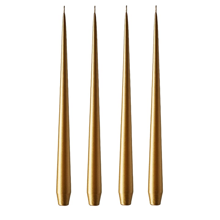ester & erik lys 32 cm 4-pak metallic - Gold - Ester & erik