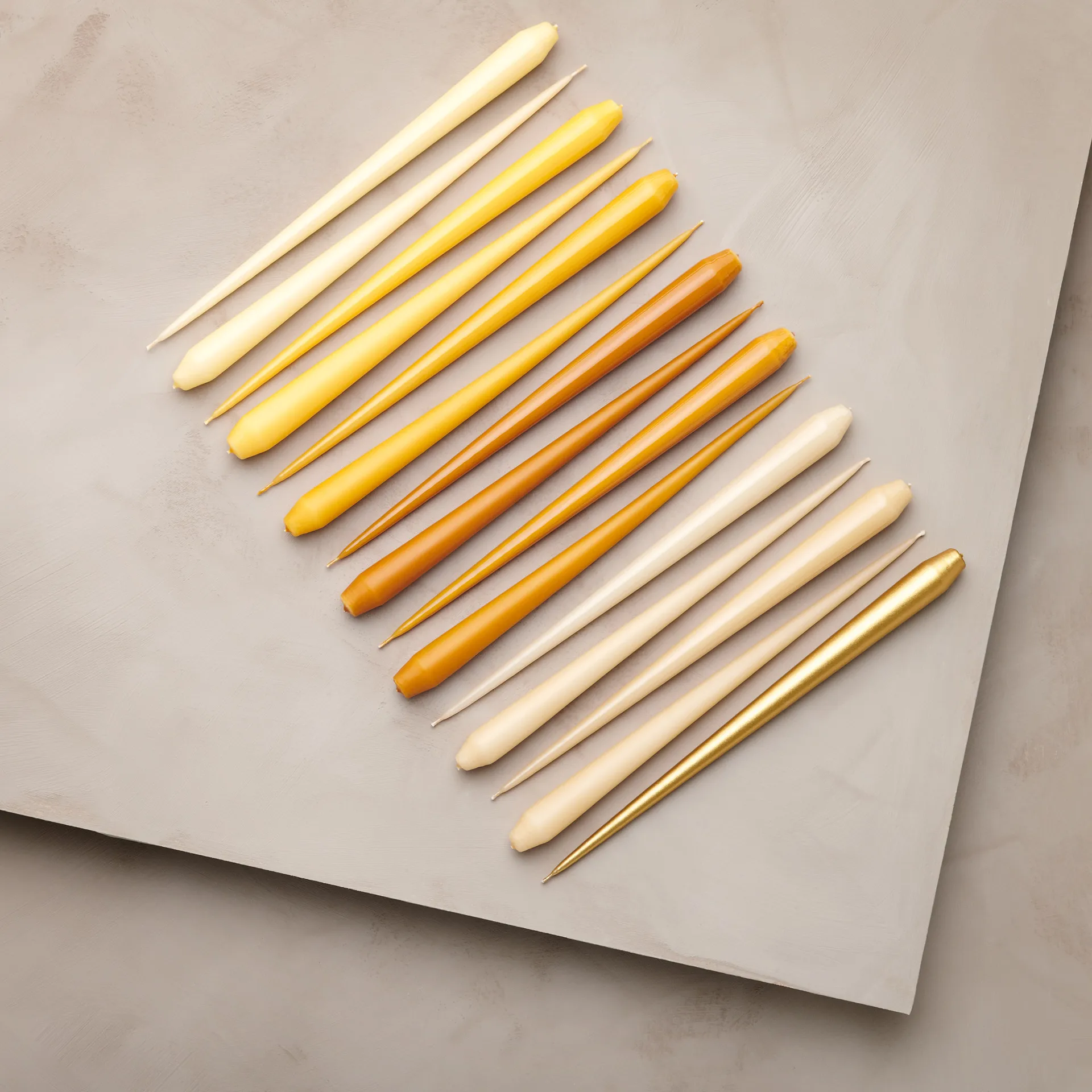 ester & erik lys 32 cm 4-pak metallic, Gold ester & erik