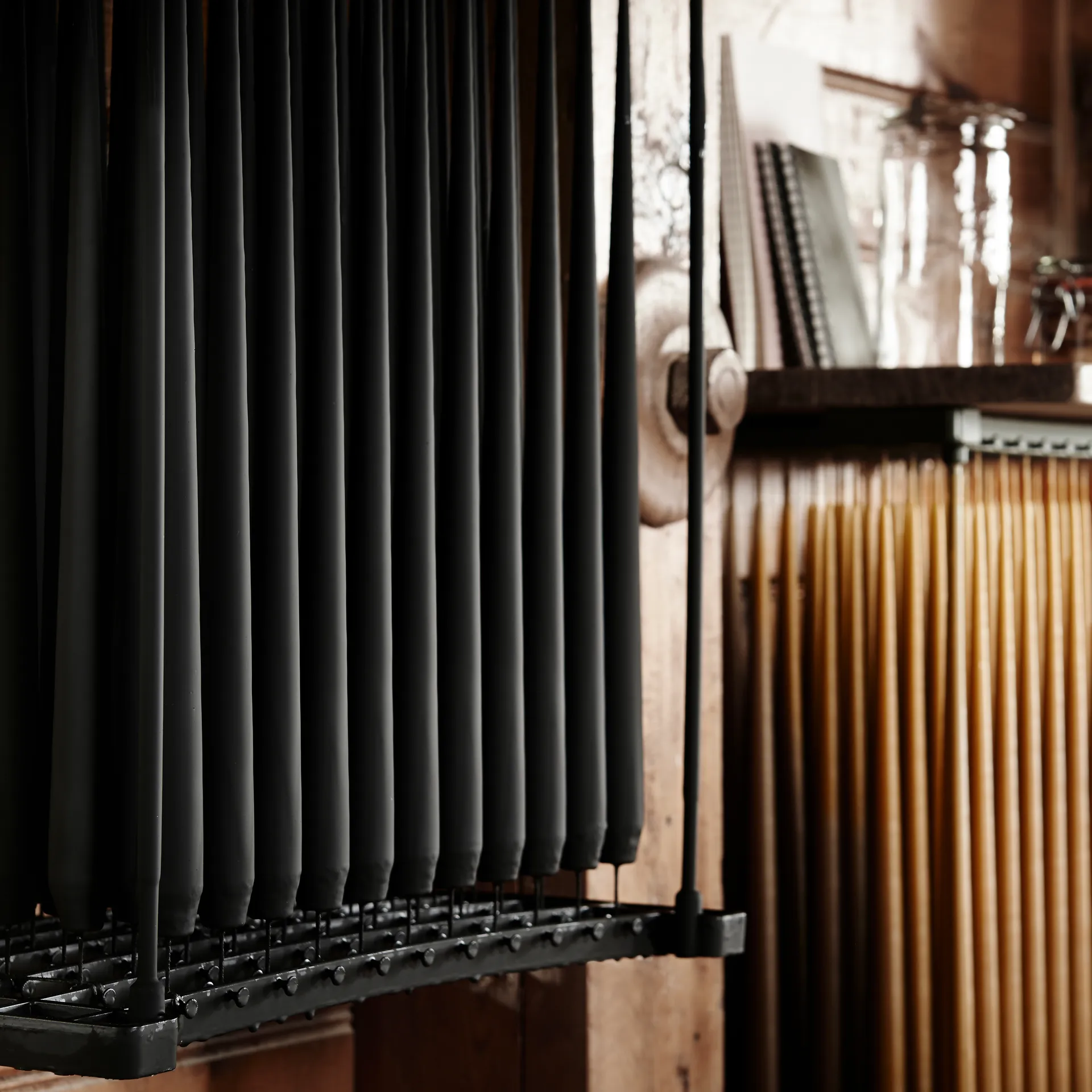 ester & erik lys 4-pak mat, raw black, 32 cm ester & erik