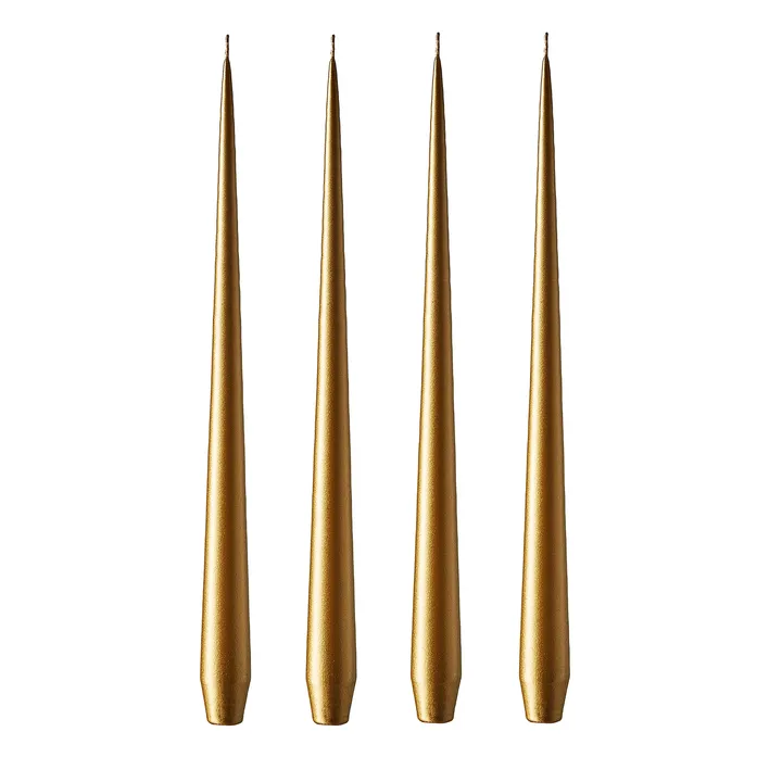 ester & erik lys 42 cm 4-pak metallic - Gold - ester & erik