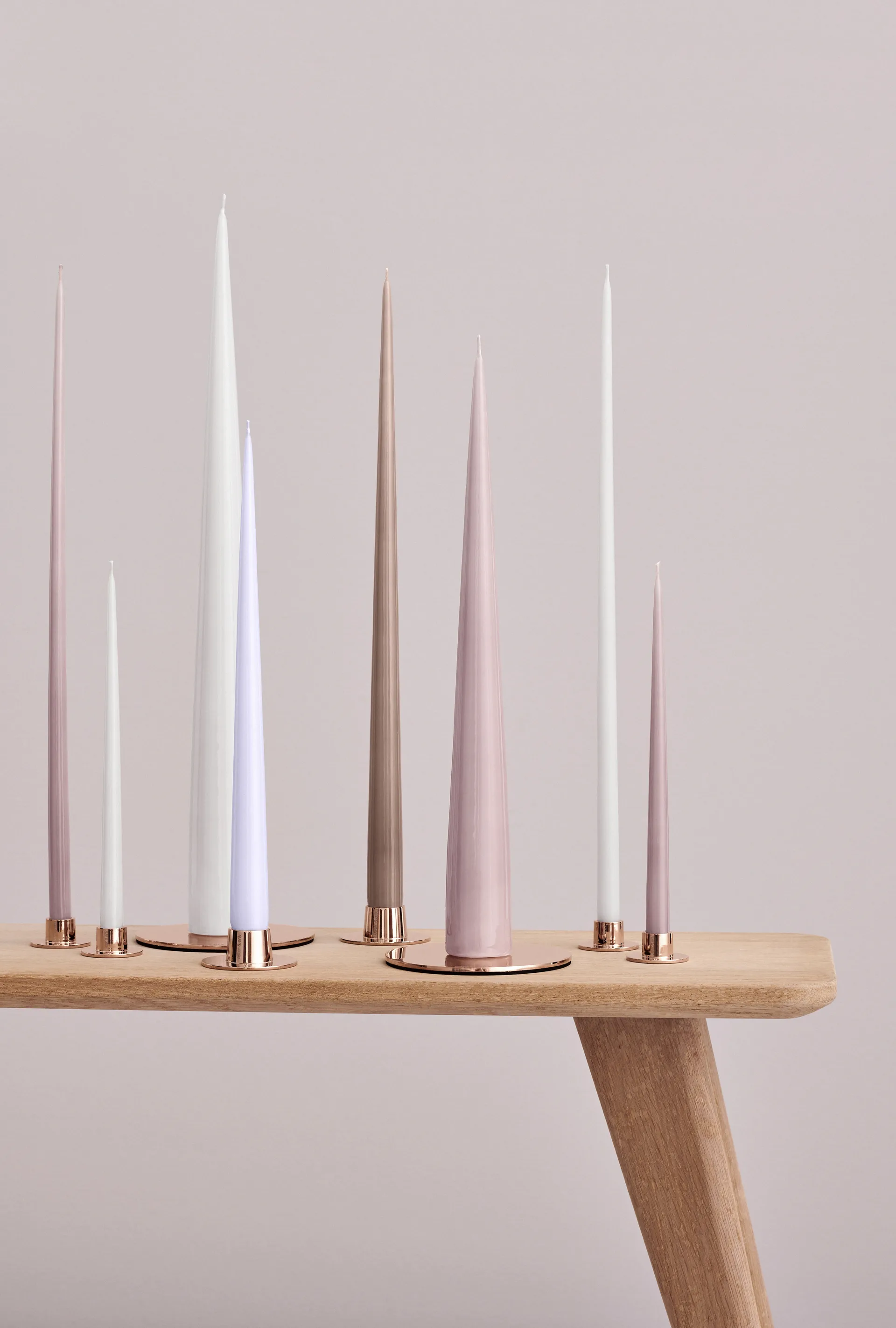 ester & erik lysestage blank 2-pakke, Roséguld ester & erik