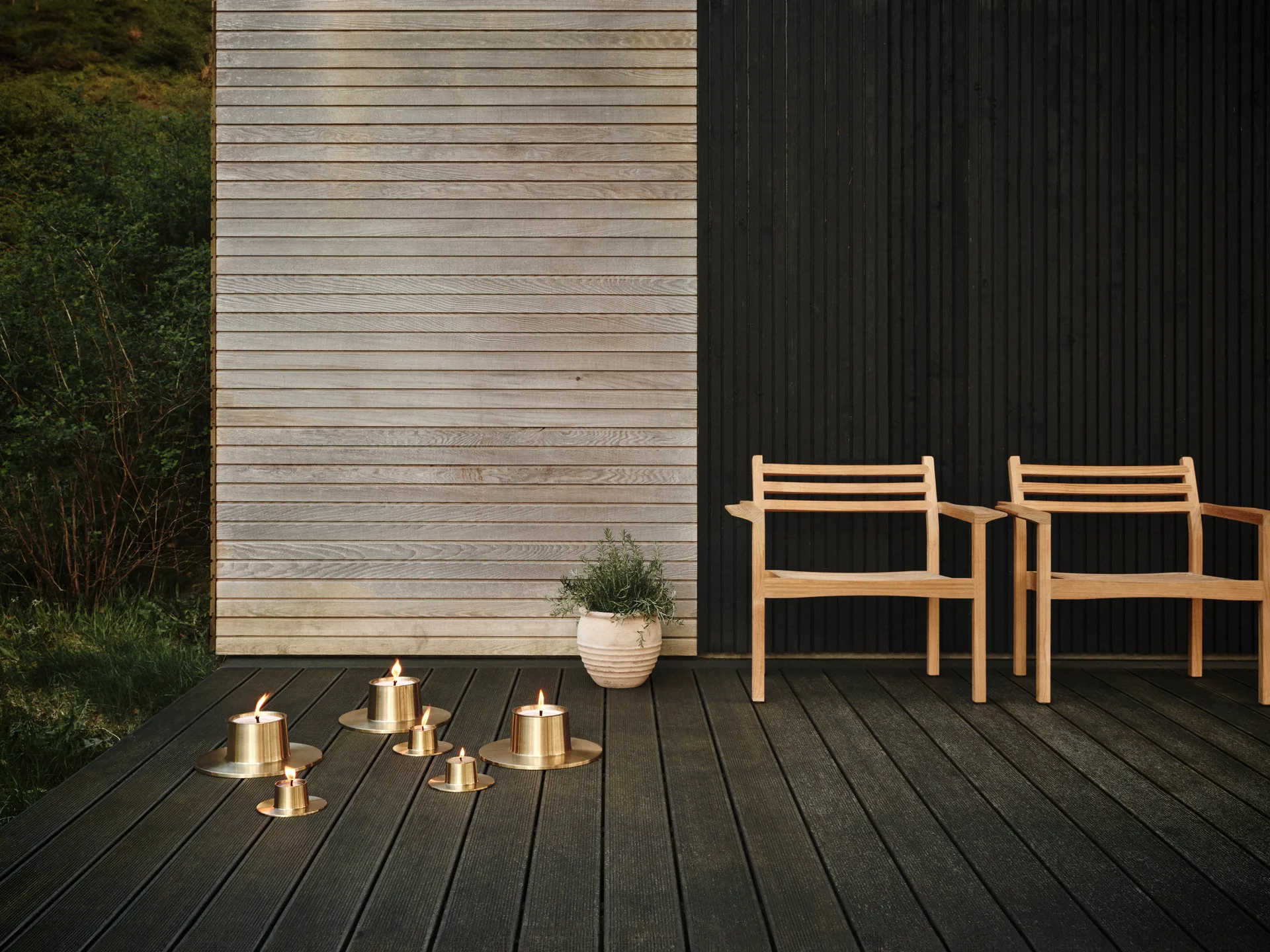 ester & erik udendørs lysestage small Ø16 cm, Gold ester & erik