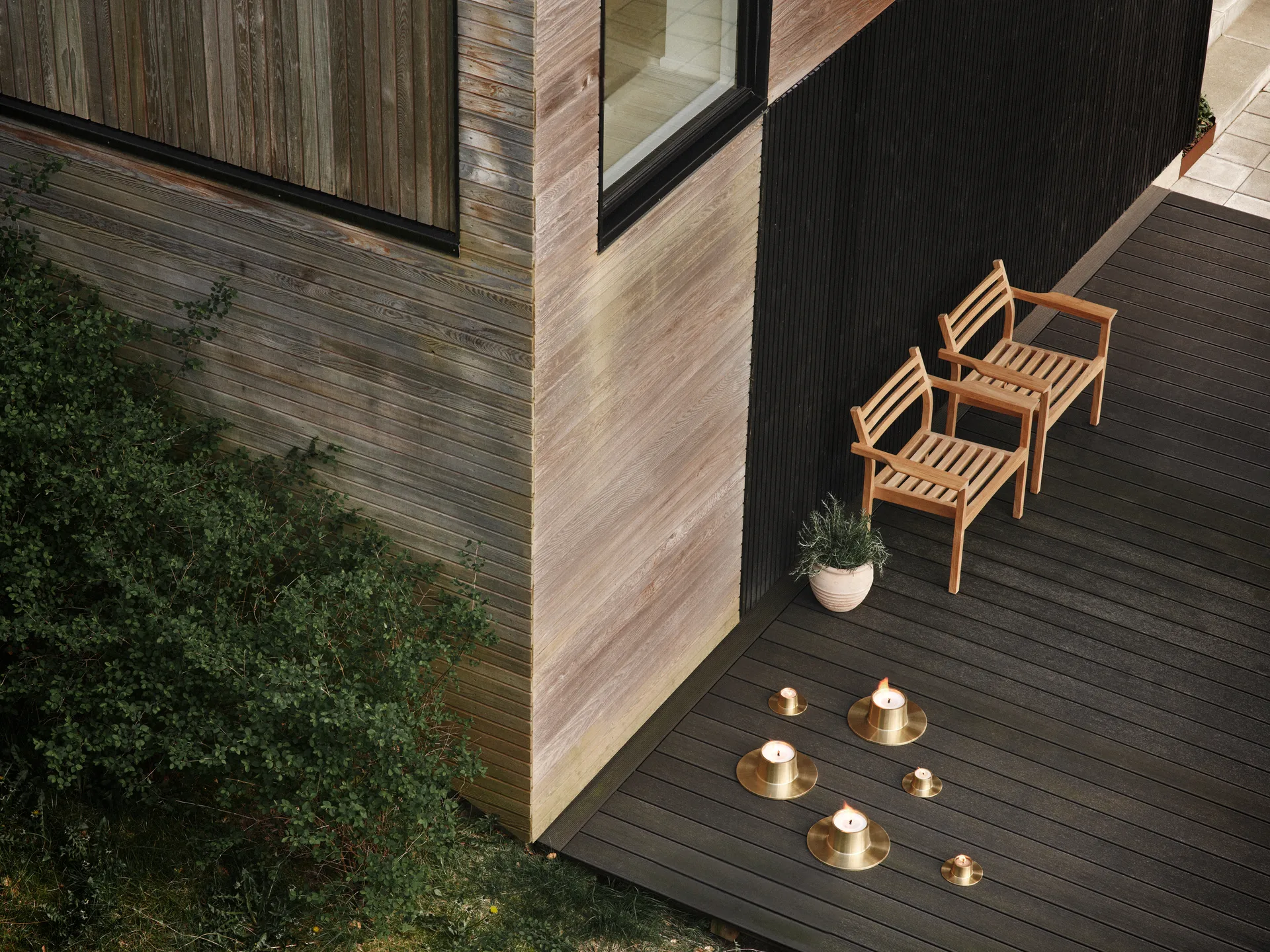 ester & erik udendørs lysestage small Ø16 cm, Gold ester & erik