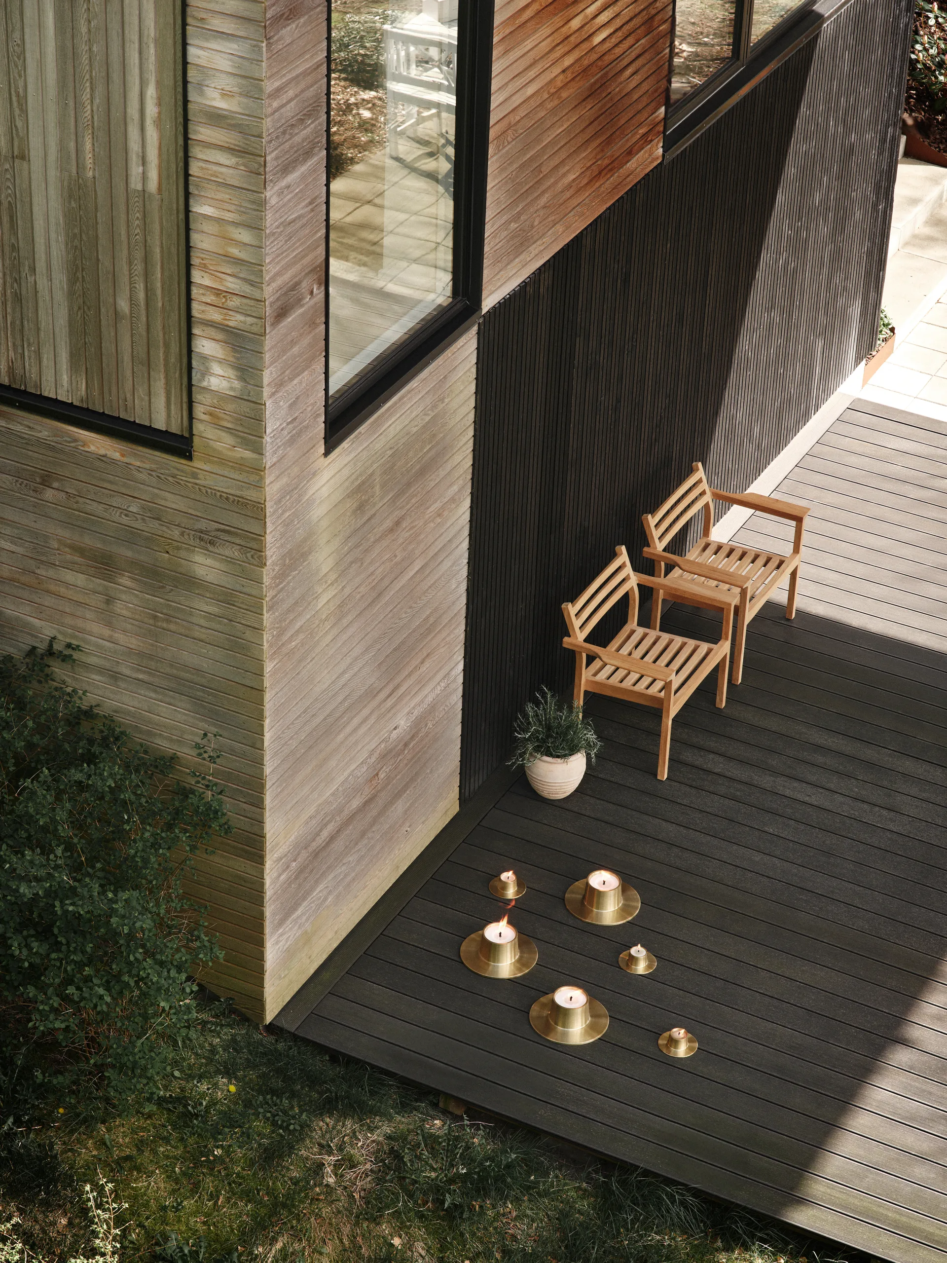 ester & erik udendørs lysestage small Ø16 cm, Gold ester & erik