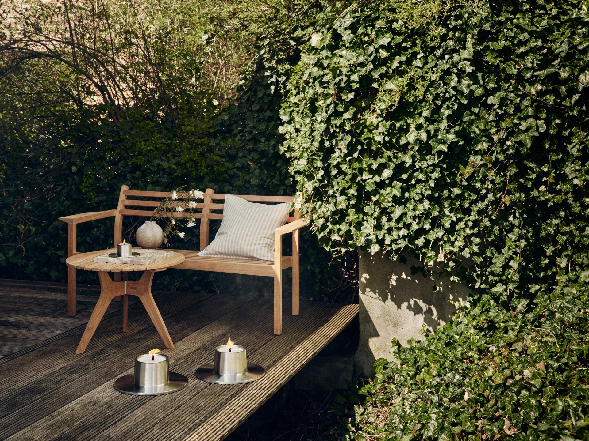 ester & erik udendørs lysestage small Ø16 cm, Silver ester & erik