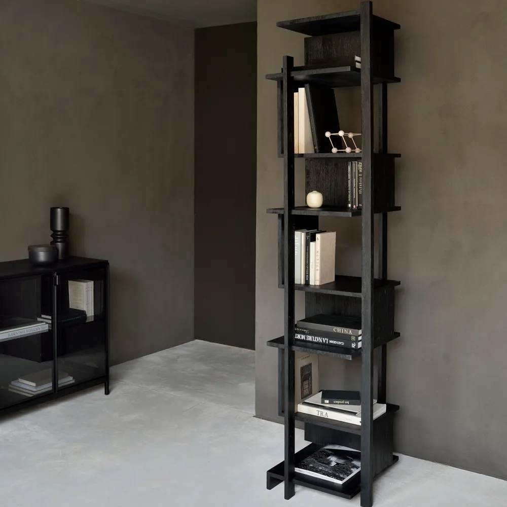 Abstract Column hylde, Sort teak 203x49 cm Ethnicraft