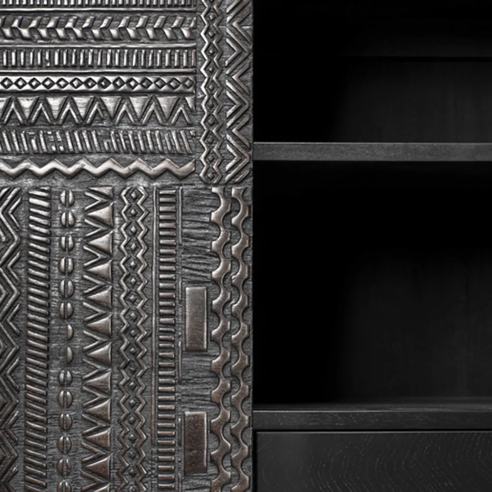 Ancestors Tabwa skab, Teak 2 låger-2 skuffer 100x160 Ethnicraft