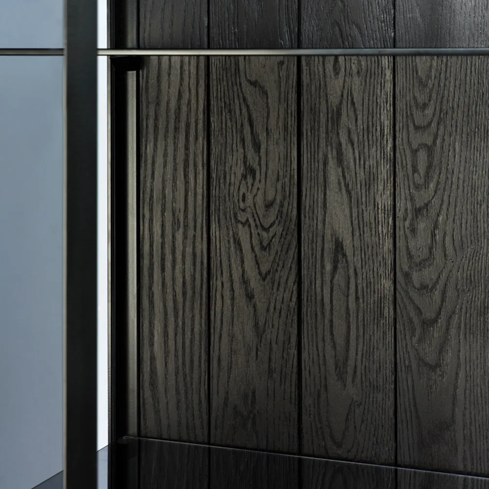 Anders sideboard, Sort 2 glaslåger/Metal Ethnicraft