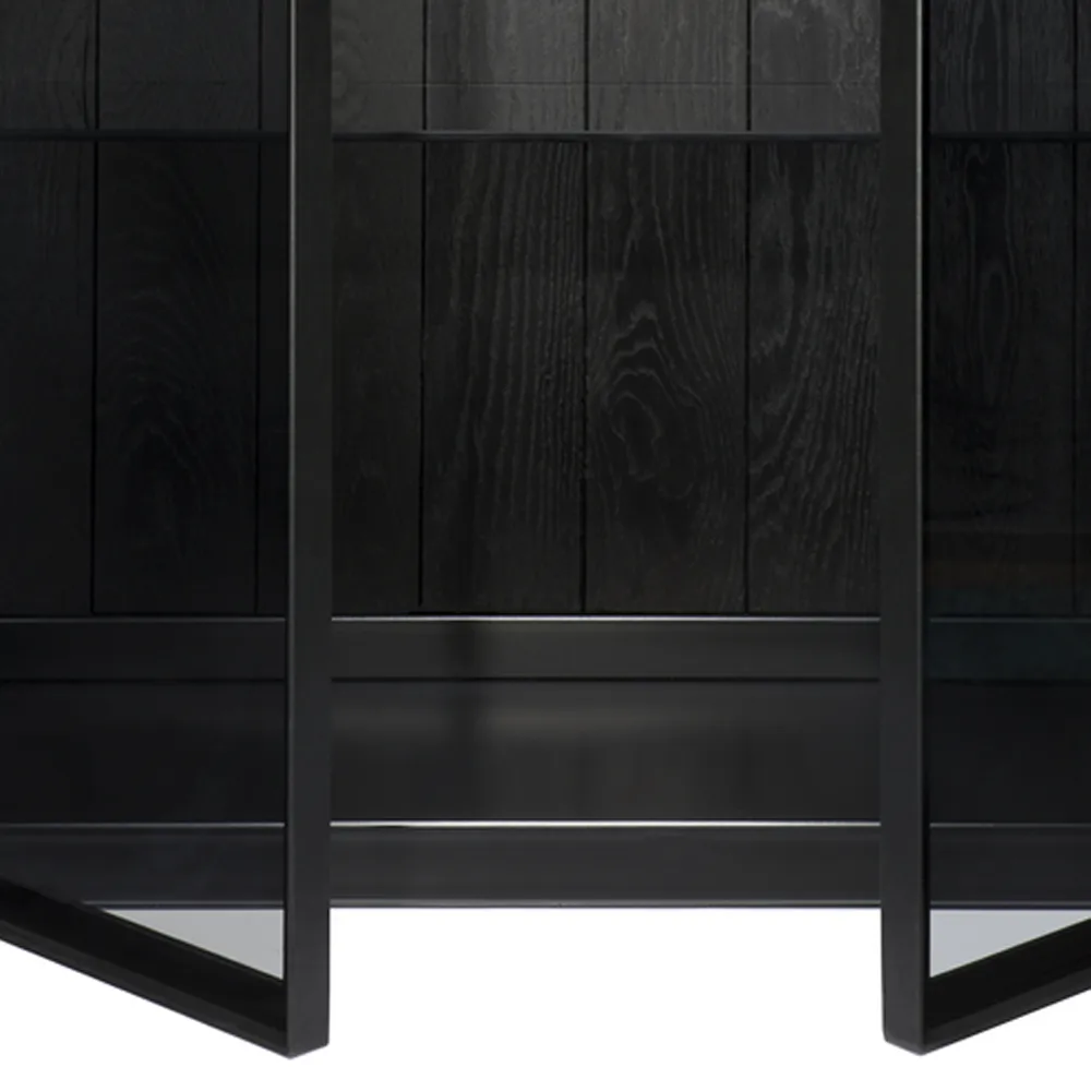 Anders vitrineskab, Sort 2 glaslåger/Metal Ethnicraft