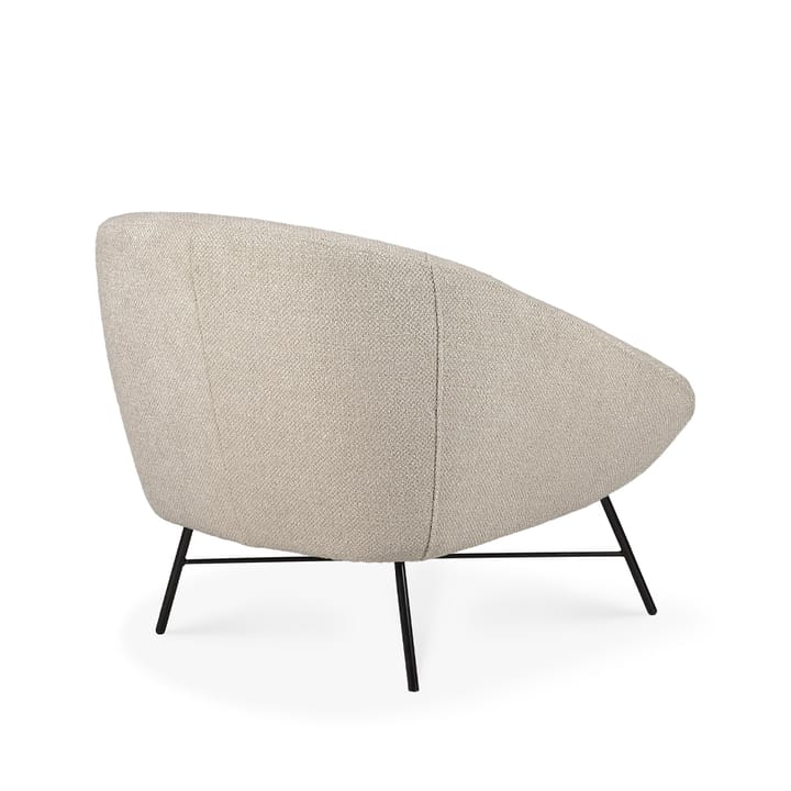 Barrow loungelænestol, Offwhite/Black metal Ethnicraft