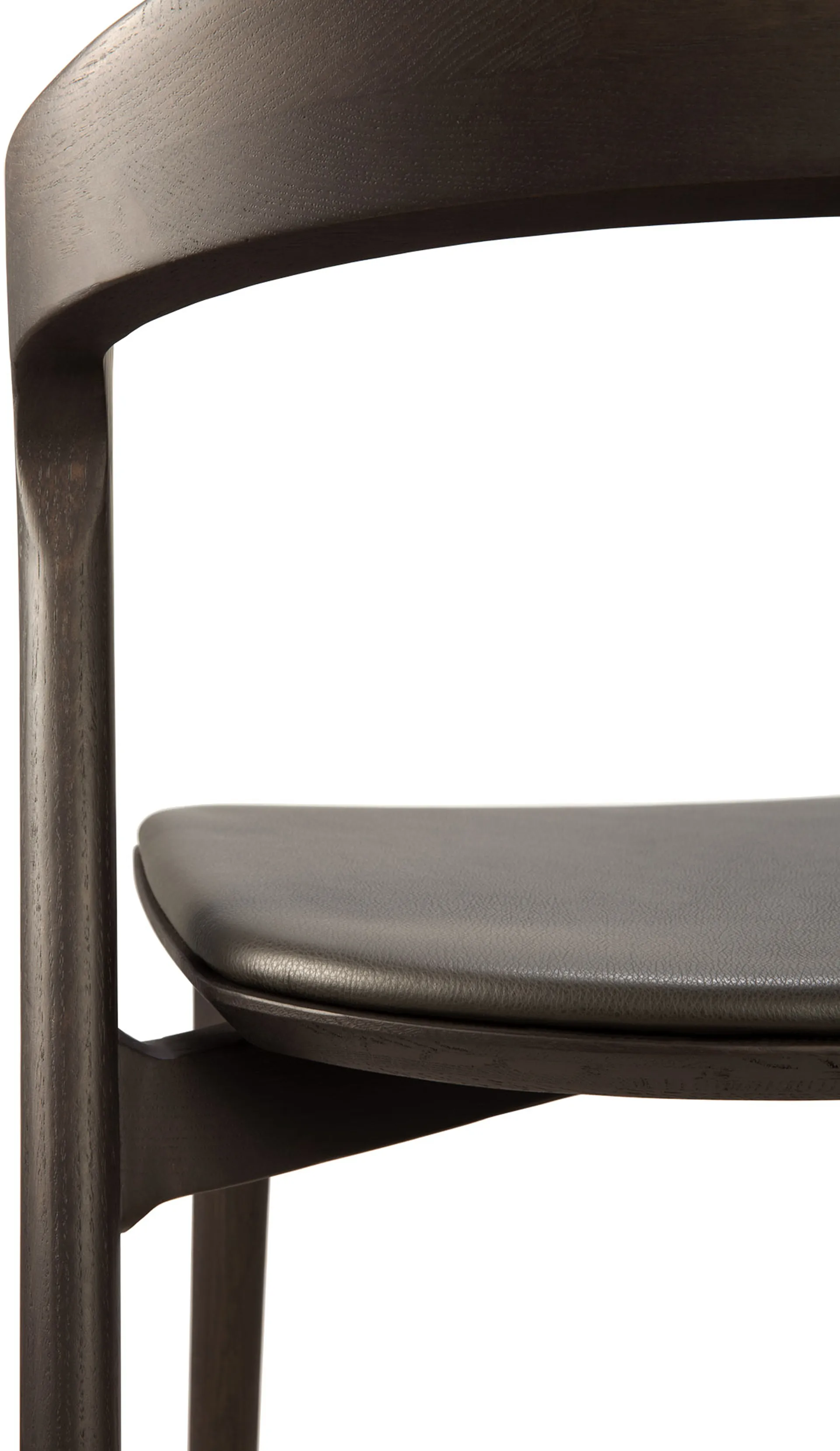 Bøg stol med lædersæde, Brunbejdset eg/Brunt læder Ethnicraft