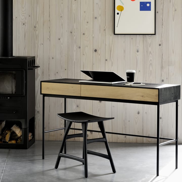 Blackbird skrivebord, Sort eg 2 skuffer/Sort understel Ethnicraft