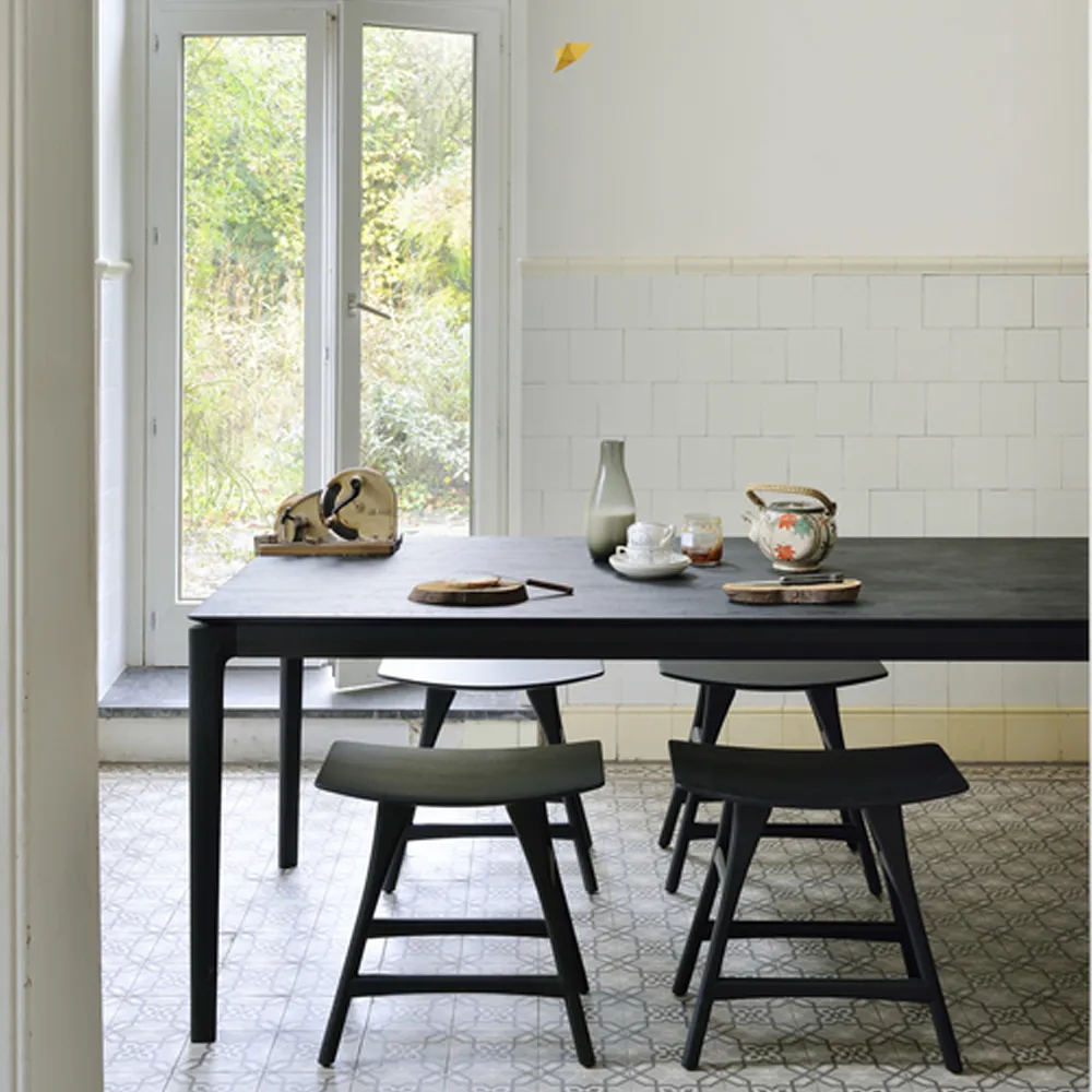 Bok spisebord 180x90 cm, Sortbejdset eg Ethnicraft