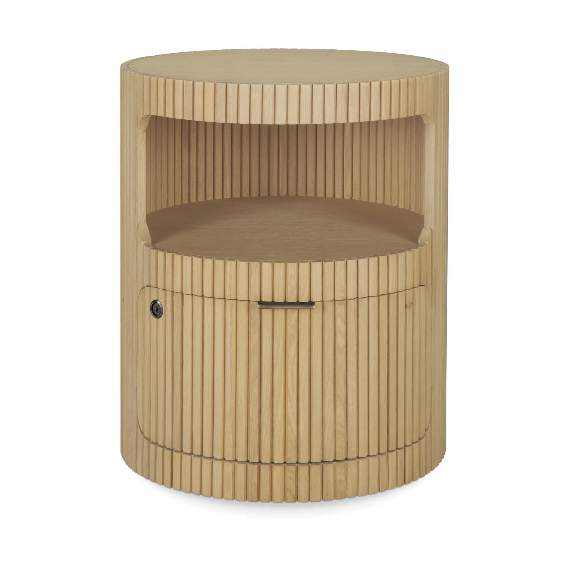 Boomerang hylde med nøglelås, Eg, Ø45 cm Ethnicraft