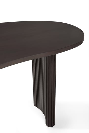 Boomerang skrivebord 160x83x76 cm - Mørkebrunt bejdset mahogni - Ethnicraft
