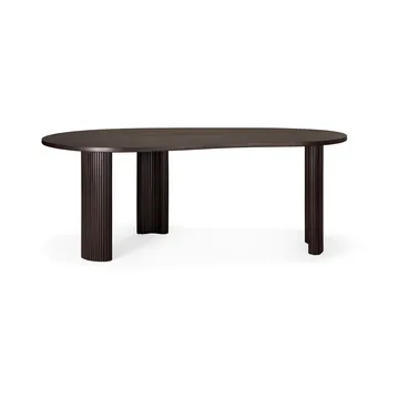 Boomerang skrivebord - Dark brown mahogny, 200x100x76 cm - Ethnicraft