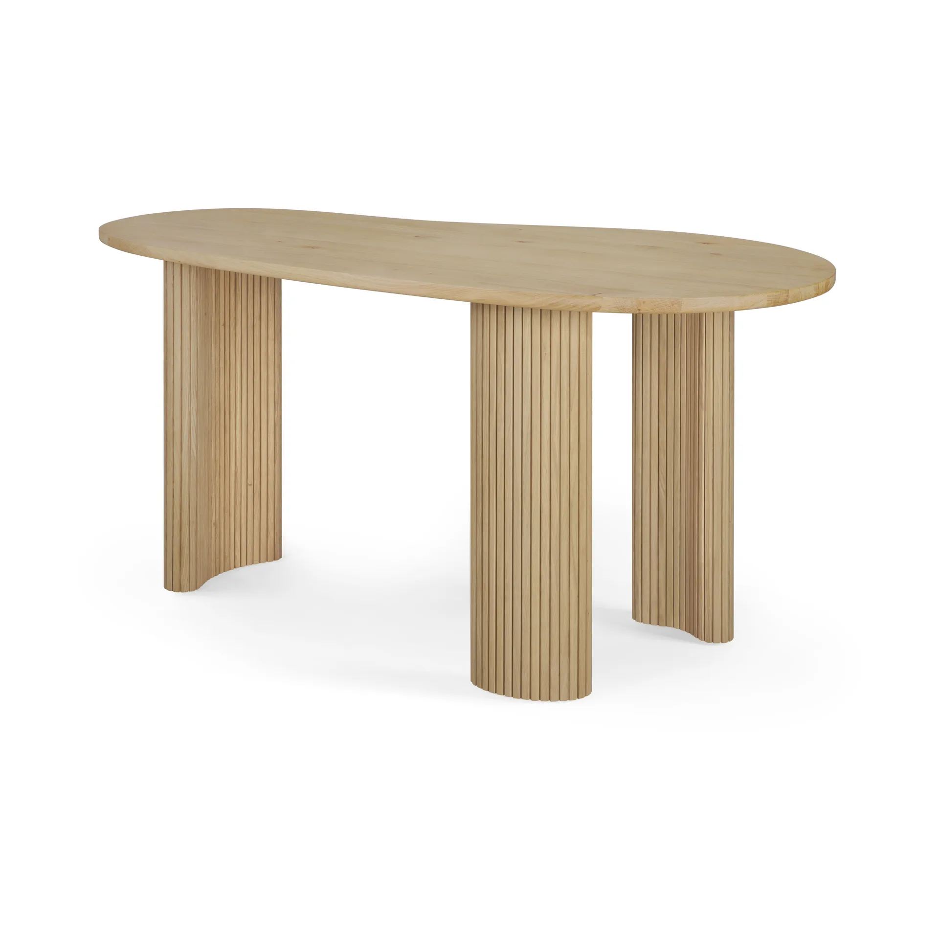 Boomerang skrivebord, Lakeret eg, 160×83×76 cm Ethnicraft