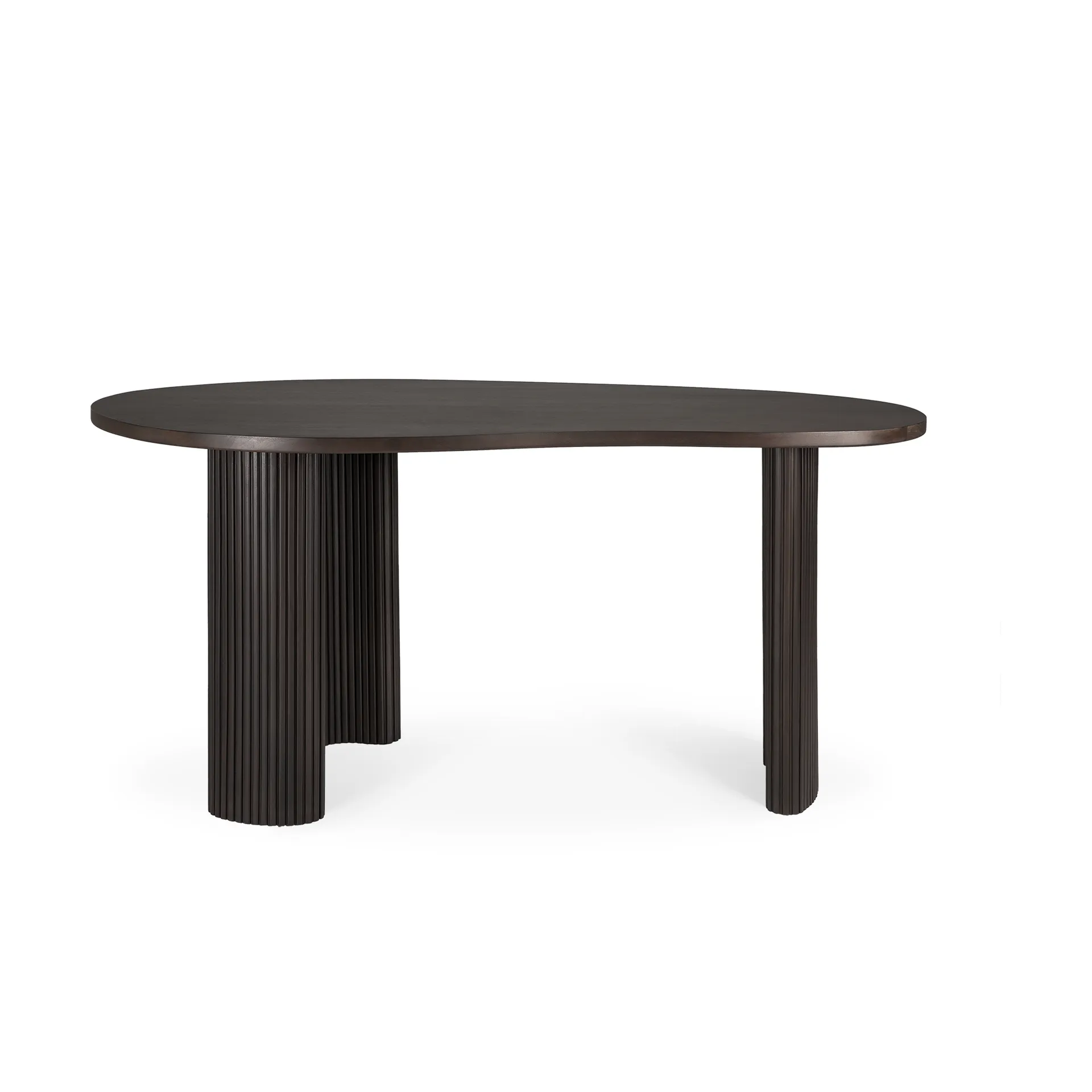 Boomerang skrivebord, Mørkebrunt bejdset mahogni, 160x83x76 cm Ethnicraft