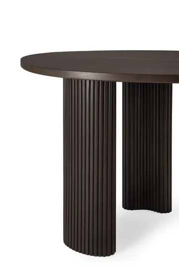 Boomerang skrivebord - Mørkebrunt bejdset mahogni, 160x83x76 cm - Ethnicraft