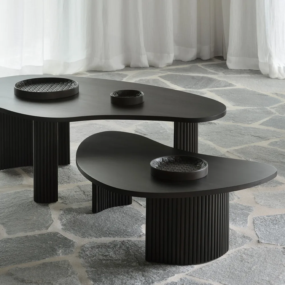 Boomerang sofabord, Mahogny dark brown 125x75 cm Ethnicraft