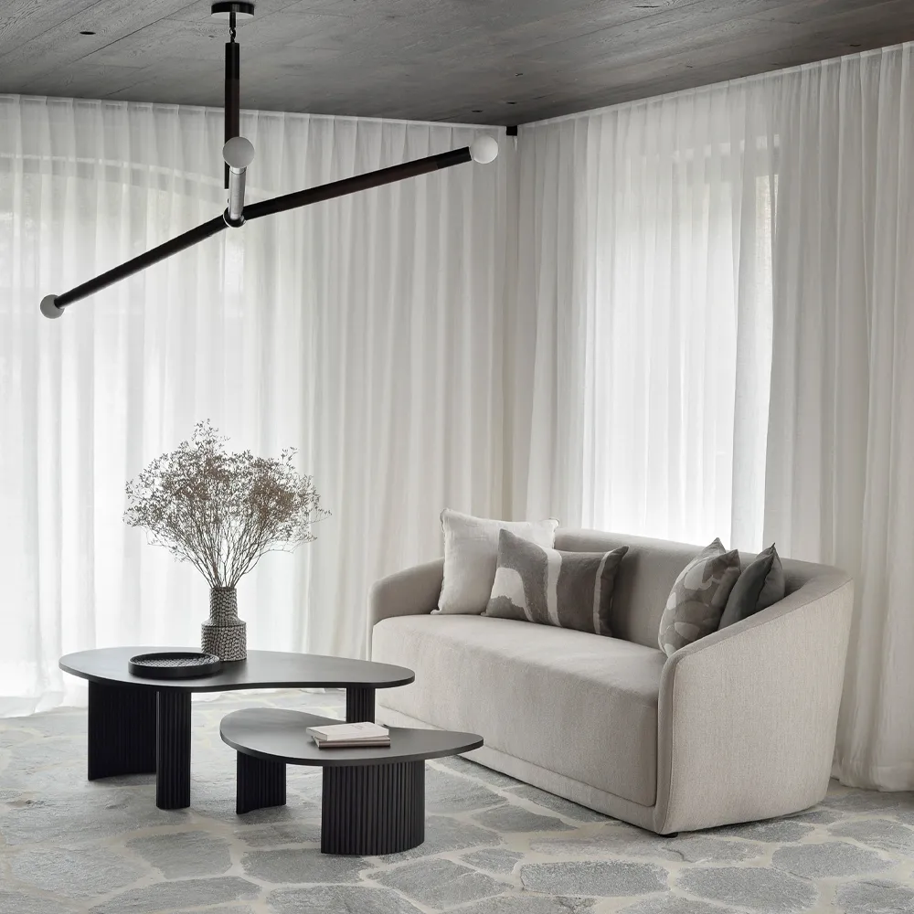 Boomerang sofabord, Mahogny dark brown 125x75 cm Ethnicraft