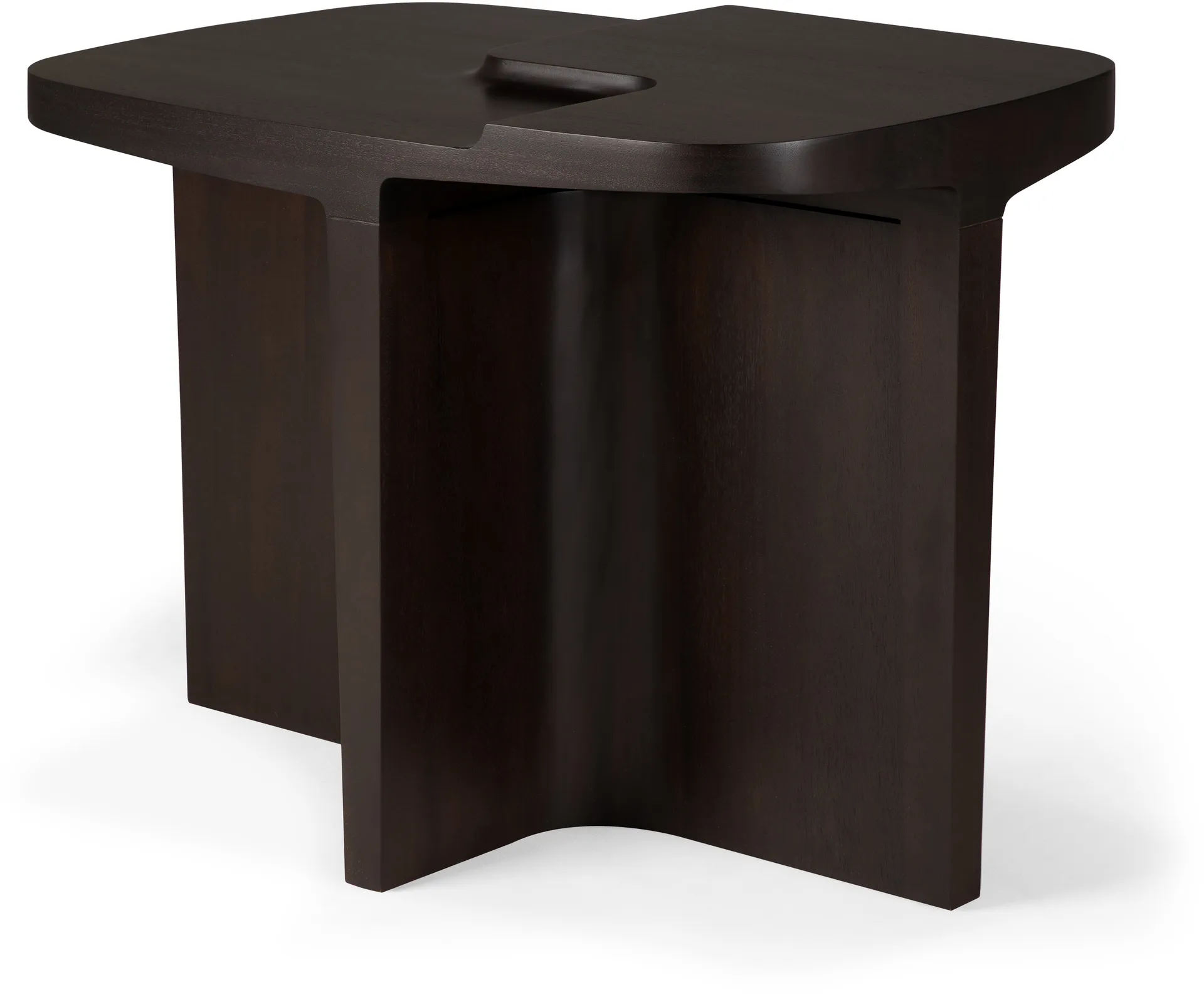 Brutalist sidebord, Rose brown mahogany, 60x40 cm Ethnicraft