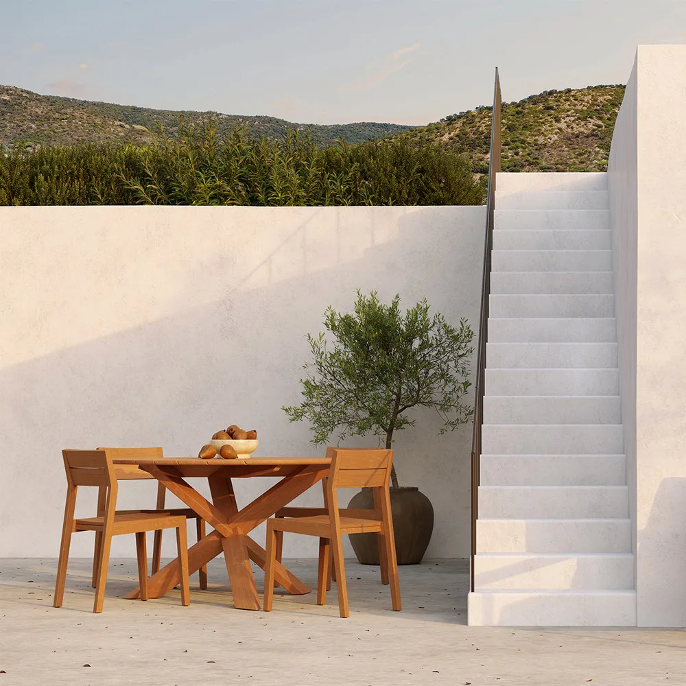 Circle outdoor spisebord teak, Ø136 cm Ethnicraft