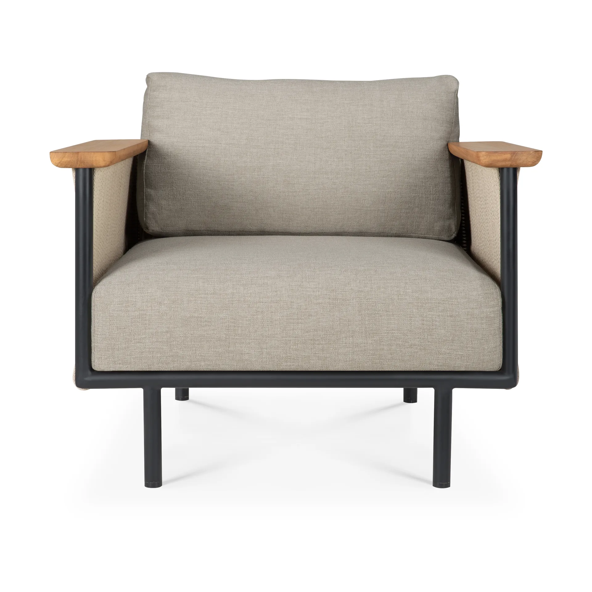 Corbey Outdoor loungestol med hynde, Aluminium black-Oyster Ethnicraft