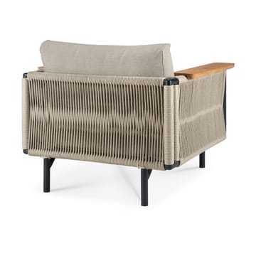 Corbey Outdoor loungestol med hynde - Aluminium black-Oyster - Ethnicraft