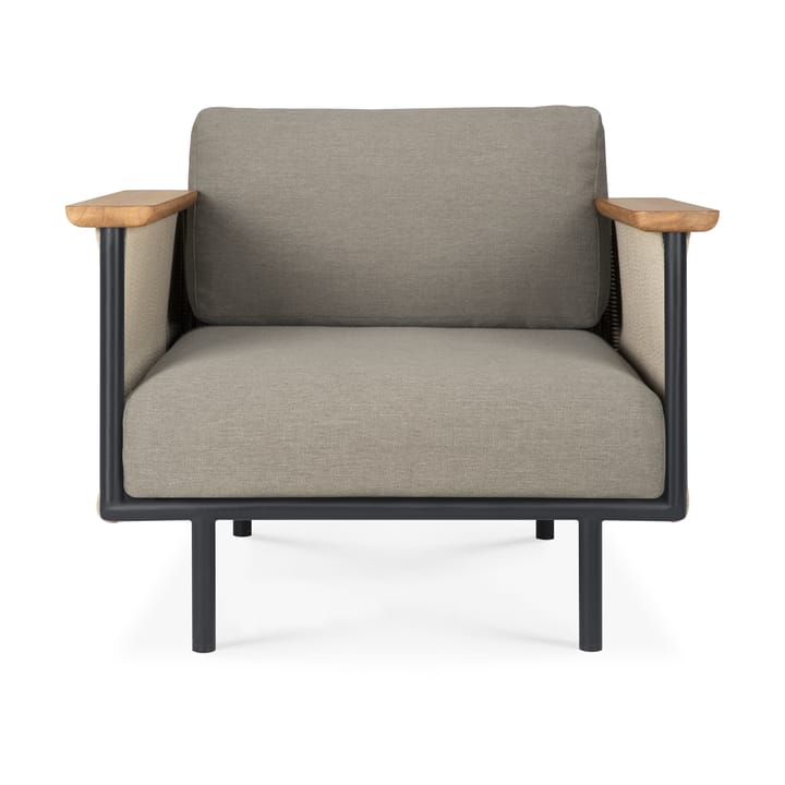 Corbey Outdoor loungestol med hynde, Aluminium black-Silt Ethnicraft