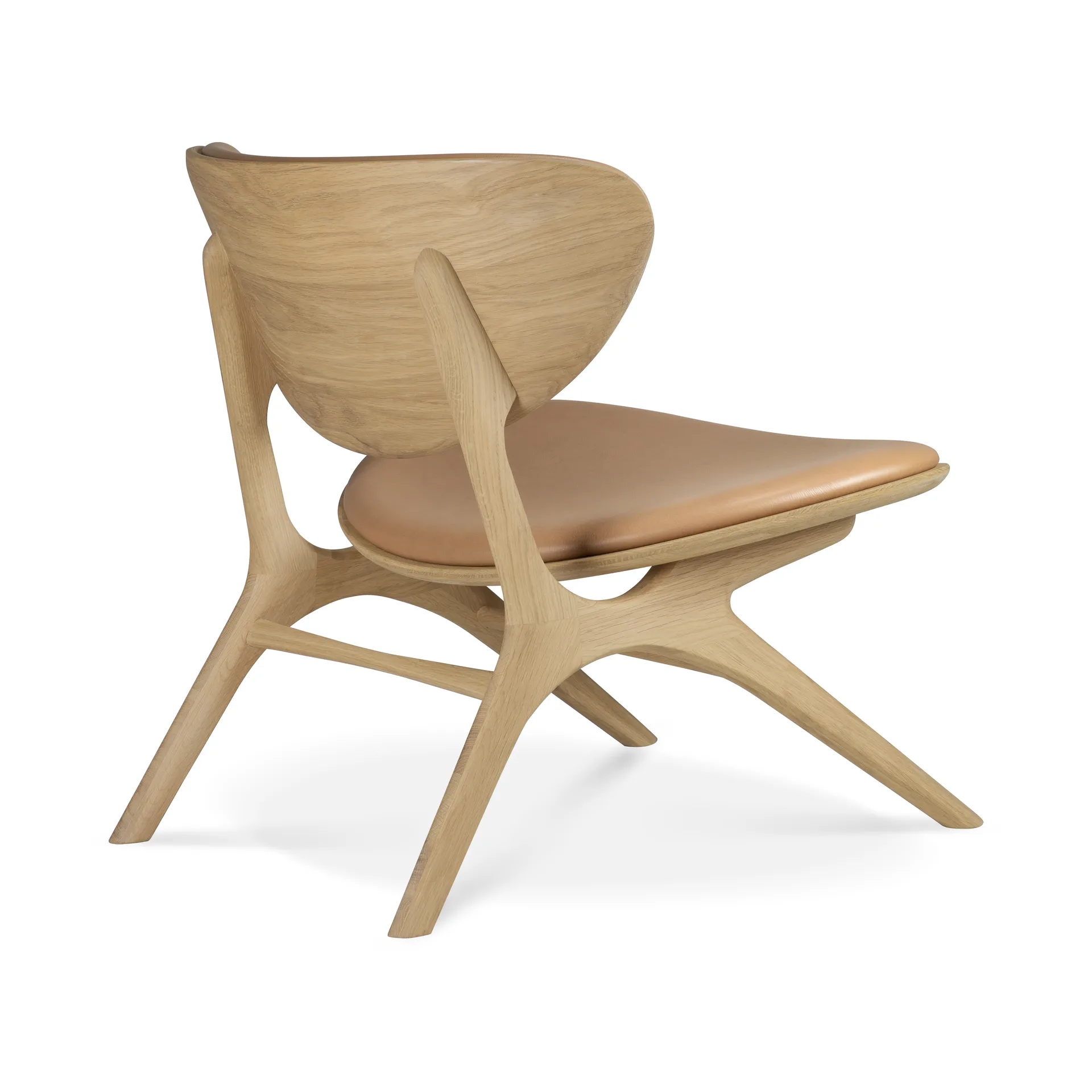 Eye loungelænestol, Lakeret eg-læder Sienna Ethnicraft