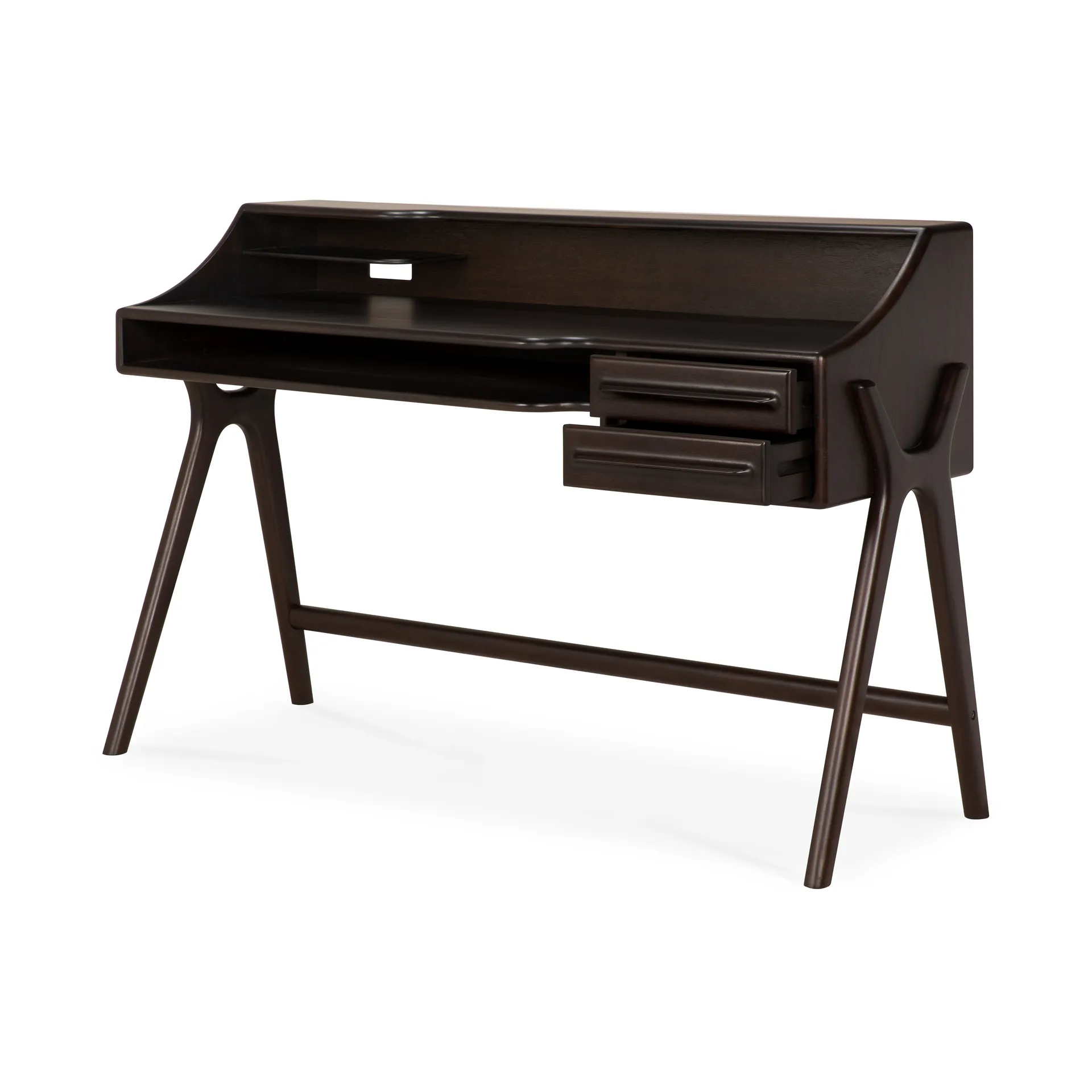 Flow skrivebord, Rose brown mahogany, 140x55 cm Ethnicraft