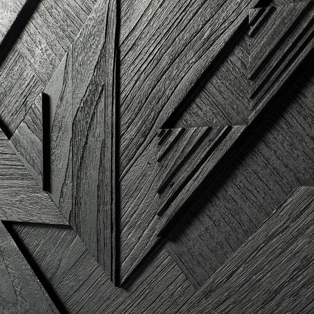 Graphic sideboard, Teak sort 3 låger Ethnicraft