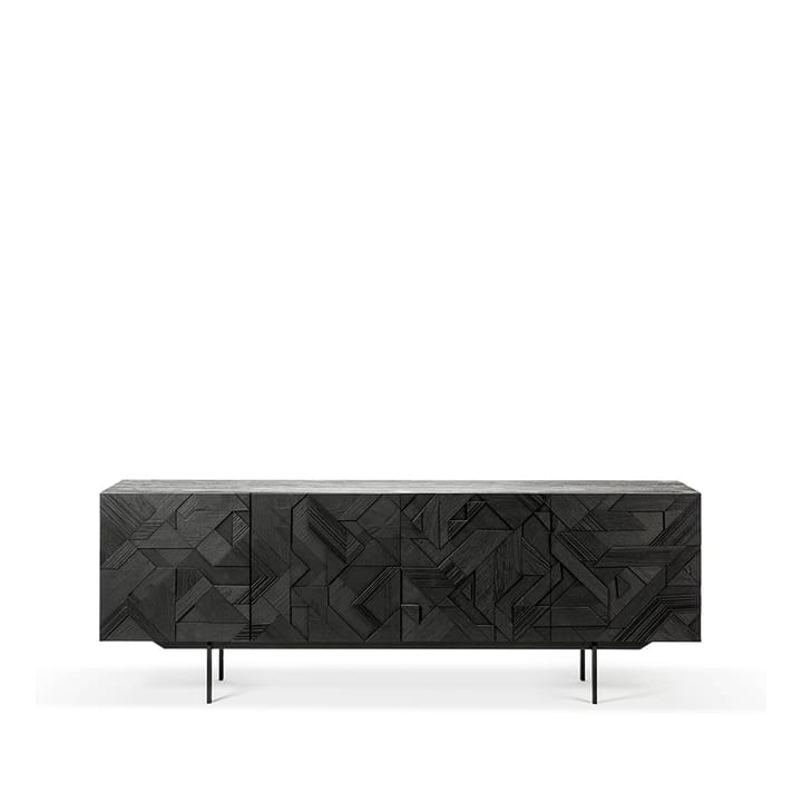 Graphic sideboard - Teak sort 4 låger - Ethnicraft