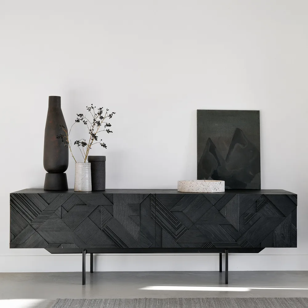 Graphic TV-bord, Black 162 cm Ethnicraft