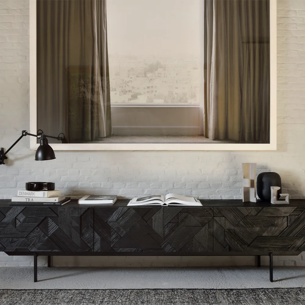 Graphic TV-bord, Black 242 cm Ethnicraft