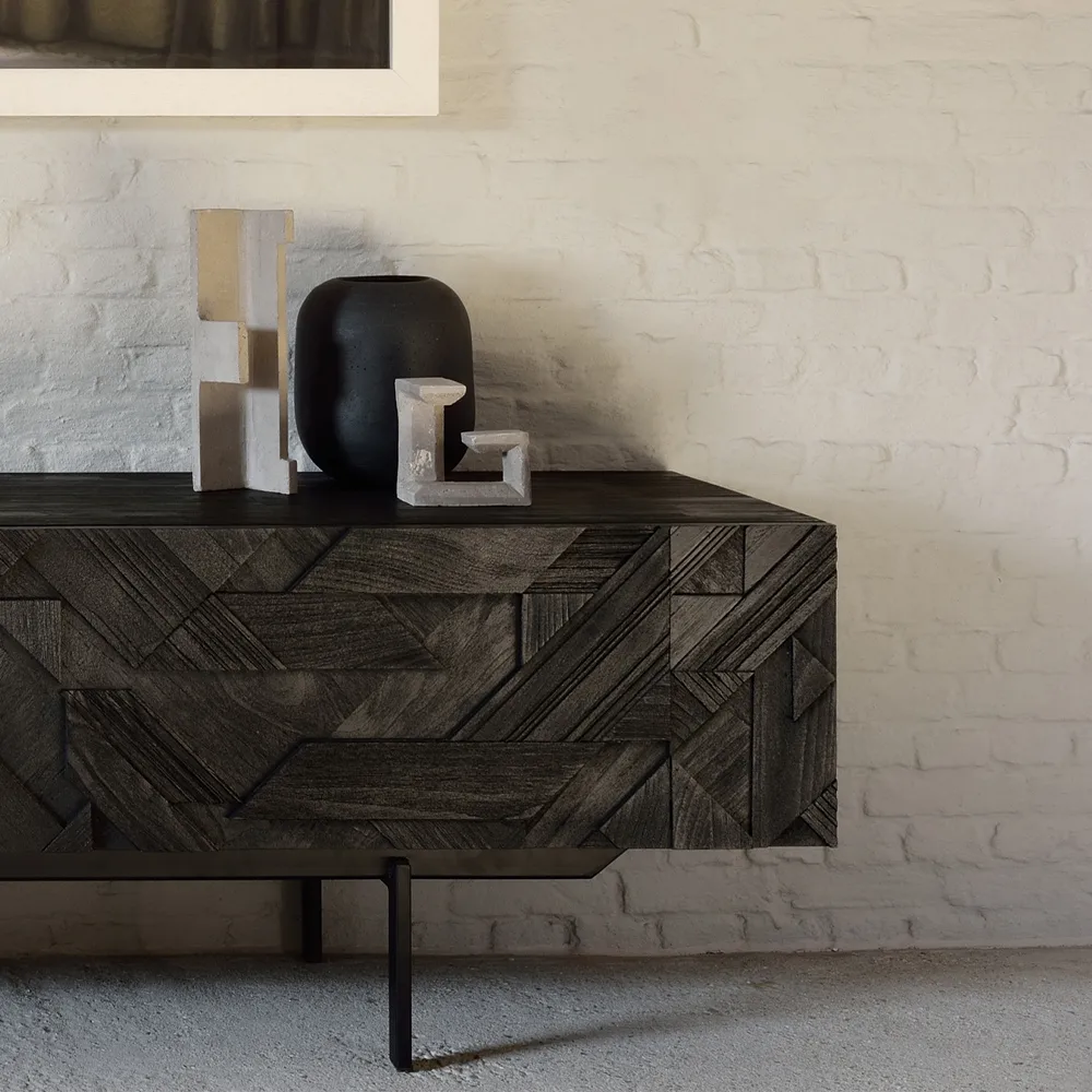 Graphic TV-bord, Black 242 cm Ethnicraft