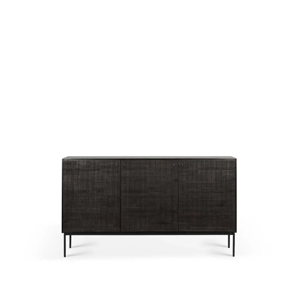 Grooves sideboard, Black 3 låger Ethnicraft